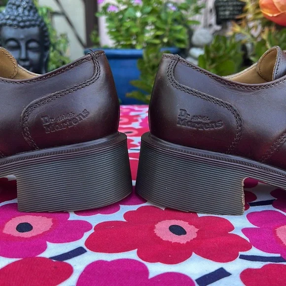 🏴󠁧󠁢󠁥󠁮󠁧󠁿 Vintage Dr. Martens MIE Chunky Heel Monk Strap Loafers UK 5 - Picture 9 of 16